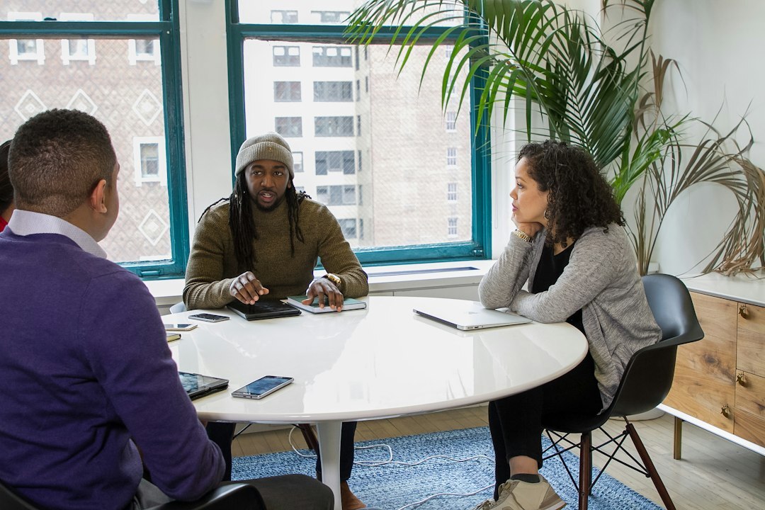 diverse group discussing inequality
