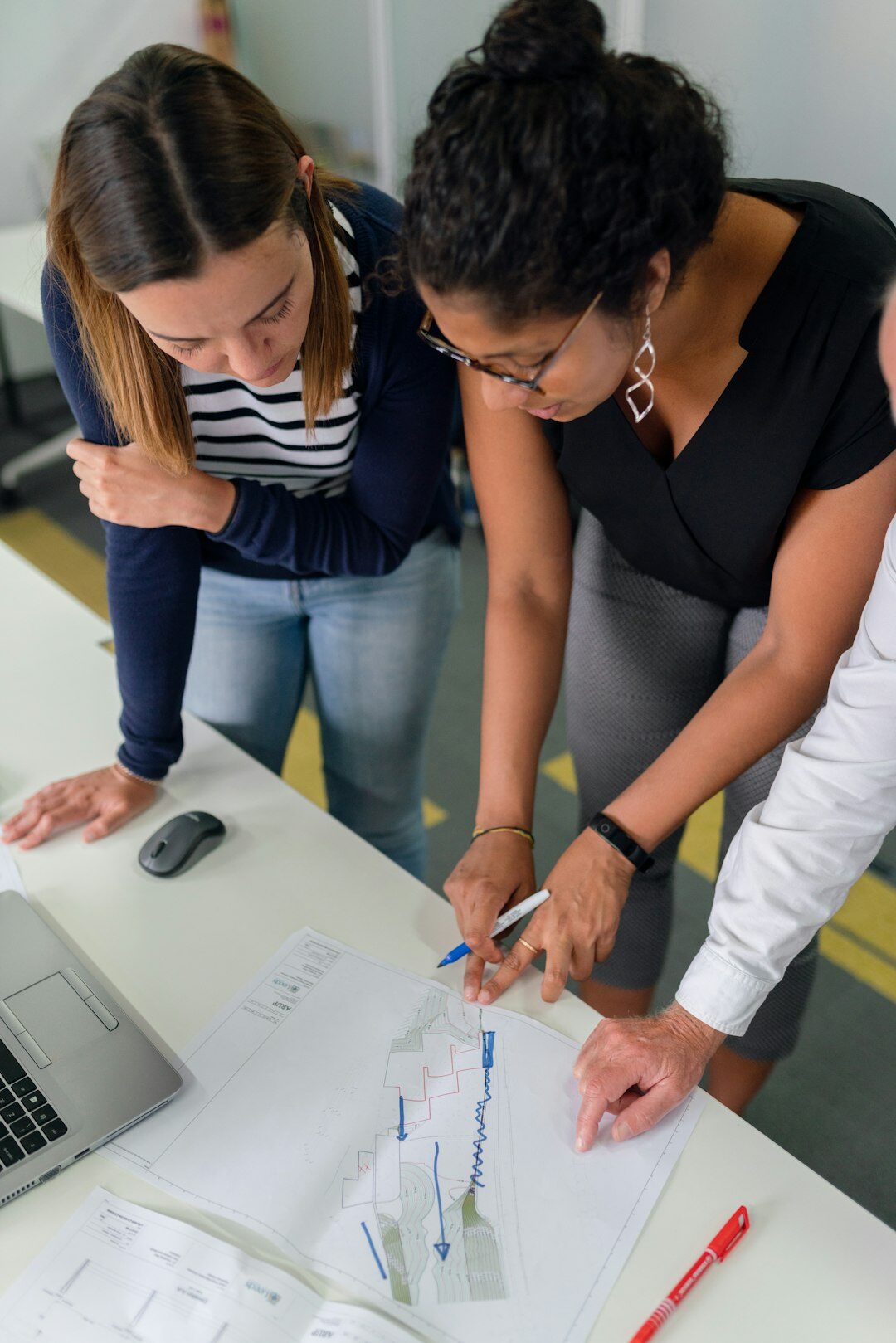 research team analyzing data