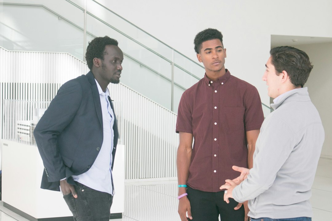diverse group discussing inequality