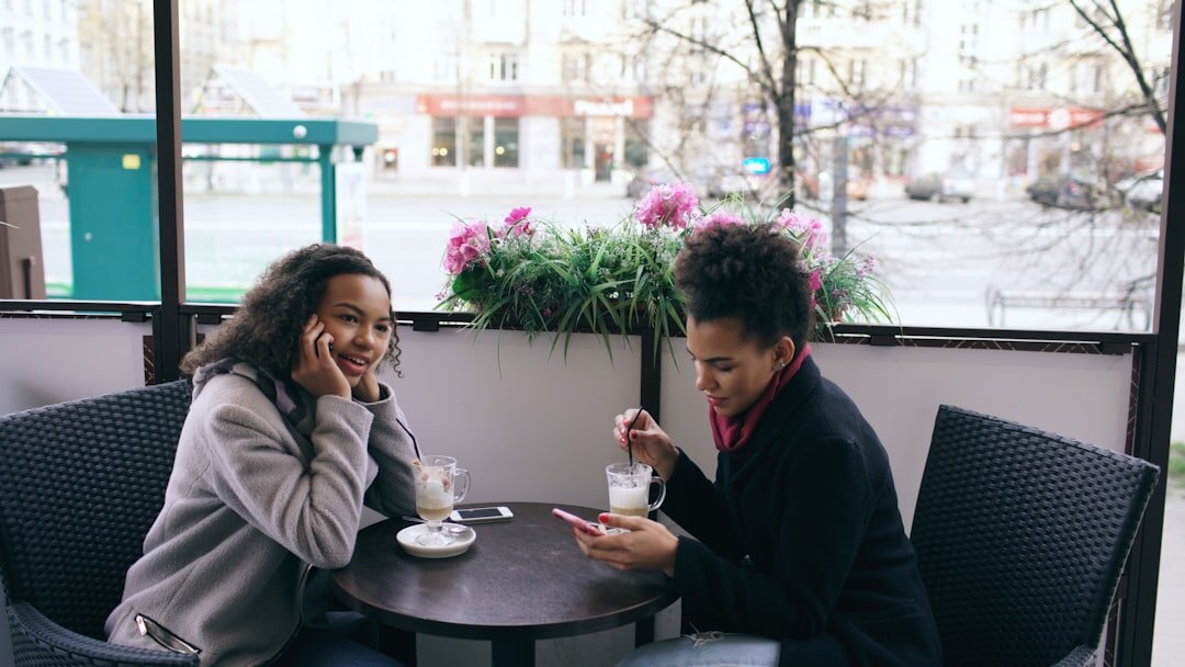 Two people having a survey interview conversation