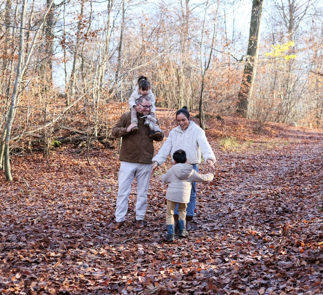 family enjoying nature walk